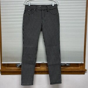 Beija Flor Black and White Check Pull On Pants Size 2